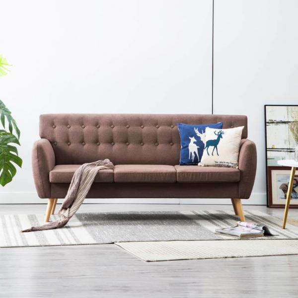 ARDEBO.de - 3-Sitzer-Sofa Stoff 172x70x82 cm Braun