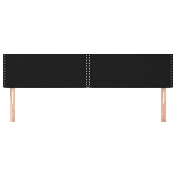 Kopfteile 2 Stk. Schwarz 100x5x78/88 cm Stoff