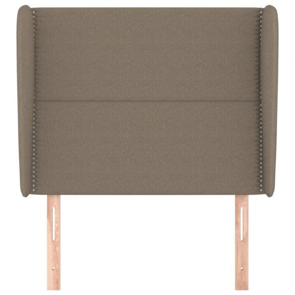 Kopfteil mit Ohren Taupe 93x23x118/128 cm Stoff