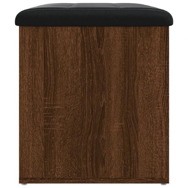 Sitzbank mit Stauraum Braun Eiche 62x42x45 cm Holzwerkstoff