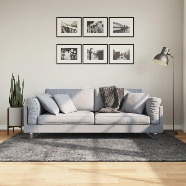 ARDEBO.de - Teppich HUARTE Kurzflor Weich und Waschbar Anthrazit 140x200 cm