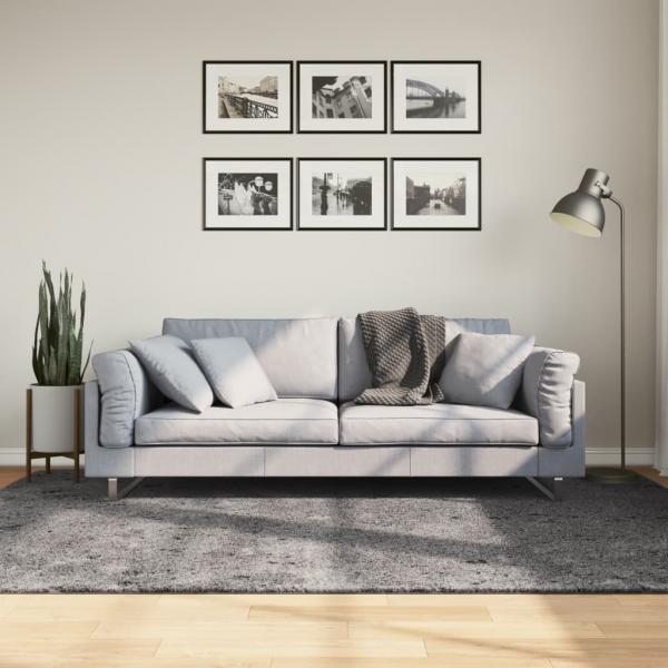 ARDEBO.de - Teppich HUARTE Kurzflor Weich und Waschbar Anthrazit 160x230 cm