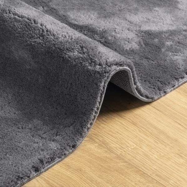 Teppich HUARTE Kurzflor Weich und Waschbar Anthrazit 160x230 cm