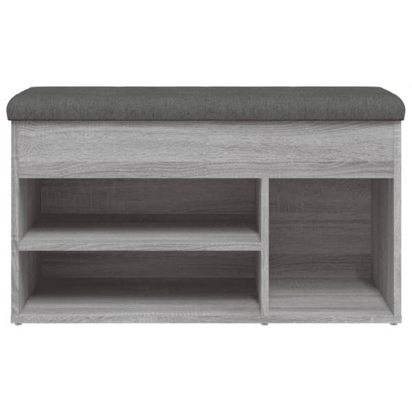Schuhbank Grau Sonoma 82x32x45,5 cm Holzwerkstoff