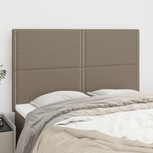 ARDEBO.de - Kopfteile 4 Stk. Taupe 72x5x78/88 cm Stoff