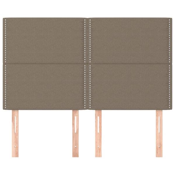Kopfteile 4 Stk. Taupe 72x5x78/88 cm Stoff
