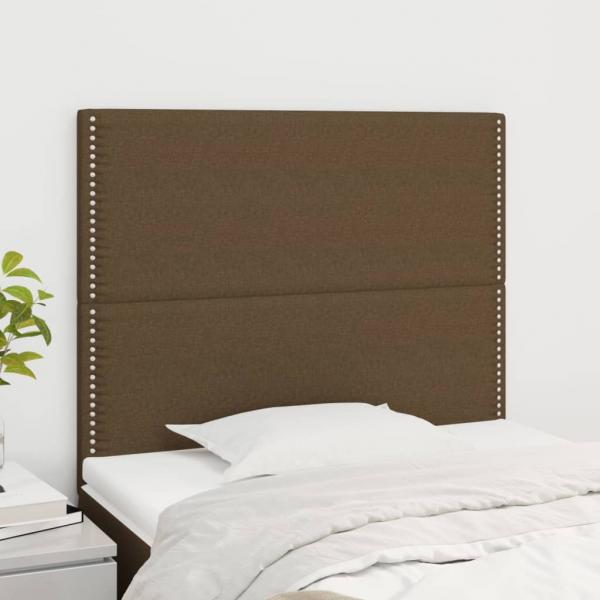 ARDEBO.de - Kopfteile 2 Stk. Dunkelbraun 90x5x78/88 cm Stoff