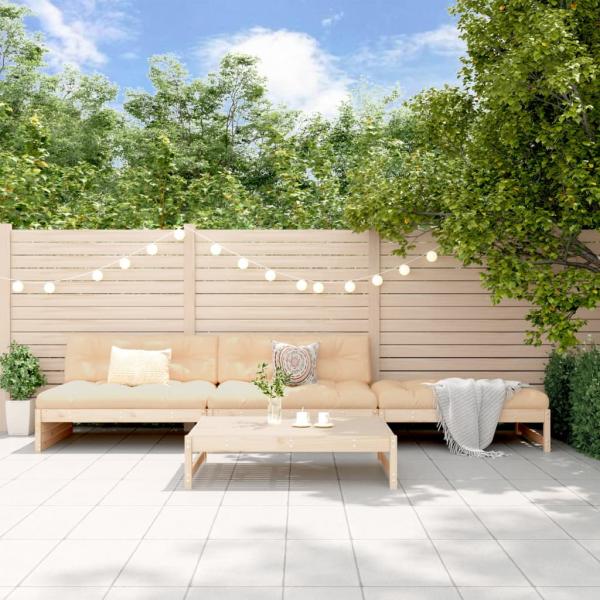 ARDEBO.de - 4-tlg. Garten-Lounge-Set Massivholz Kiefer