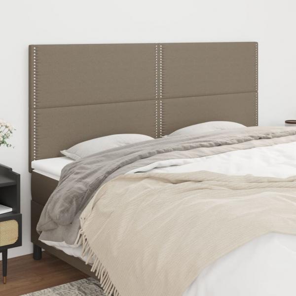 ARDEBO.de - Kopfteile 4 Stk. Taupe 80x5x78/88 cm Stoff