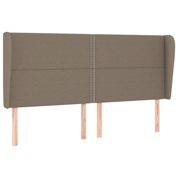Kopfteil mit Ohren Taupe 163x23x118/128 cm Stoff