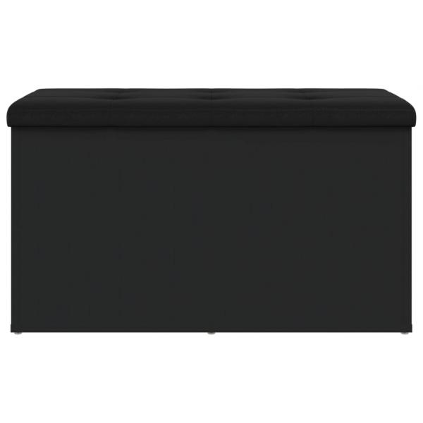 Sitzbank mit Stauraum Schwarz 82x42x45 cm Holzwerkstoff