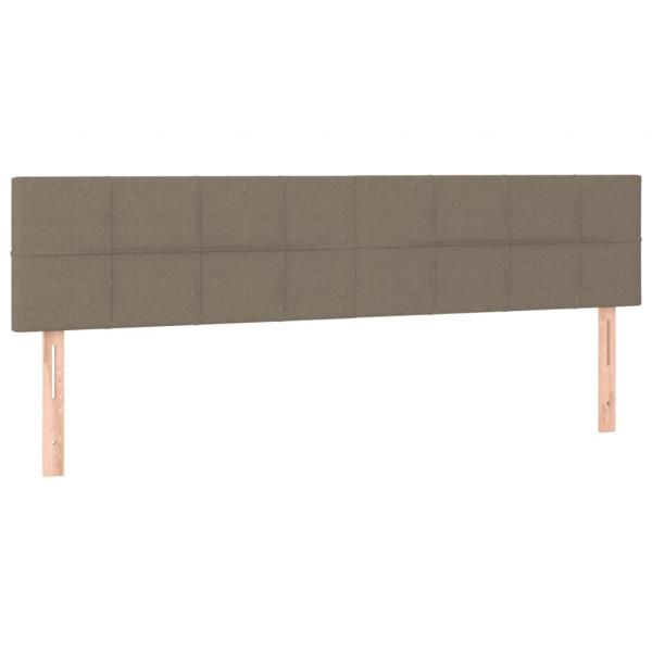 Boxspringbett mit Matratze Taupe 200x200 cm Stoff