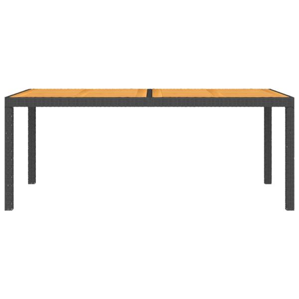 5-tlg. Garten-Essgruppe mit Kissen Poly Rattan Schwarz