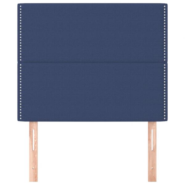 Kopfteile 2 Stk. Blau 100x5x78/88 cm Stoff