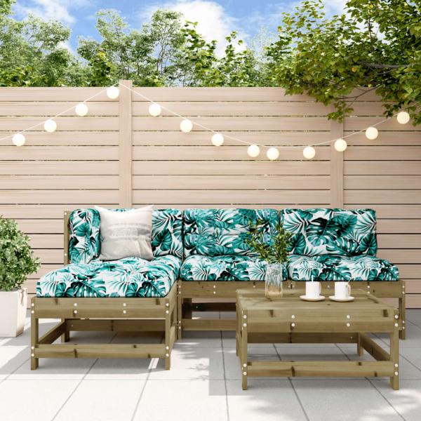 ARDEBO.de - 5-tlg. Garten-Lounge-Set Kiefernholz Imprägniert