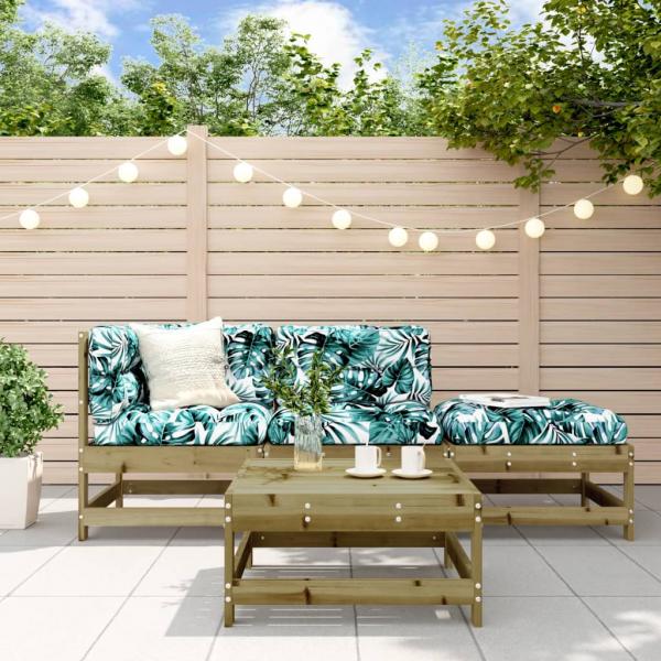 ARDEBO.de - 4-tlg. Garten-Lounge-Set Kiefernholz Imprägniert