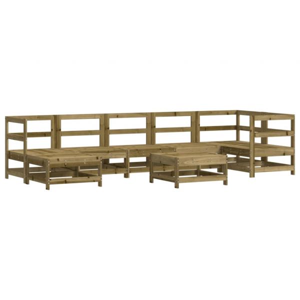 8-tlg. Garten-Lounge-Set Kiefernholz Imprägniert