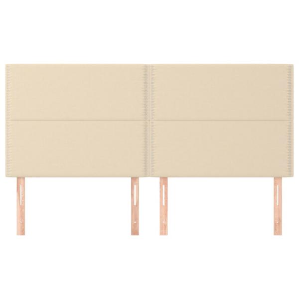 Kopfteile 4 Stk. Creme 100x5x78/88 cm Stoff