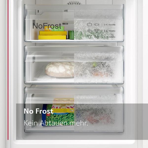 Neff KI7861SE0 N 30 Einbau Kühl-Gefrierkombination, Nischenhöhe 177,5 cm, 260L, NoFrost, Schlepptürtechnik, Eco Air Flow, LED Beleuchtung, Fresh Safe