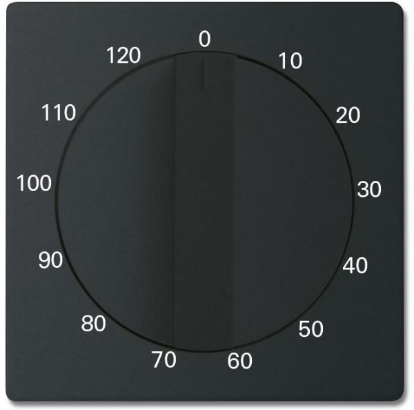 ARDEBO.de Busch-Jaeger 1771-885-103 Zentralscheibe mit Drehknopf und Aufdruck, future linear, schwarz matt (2CKA001753A0304)