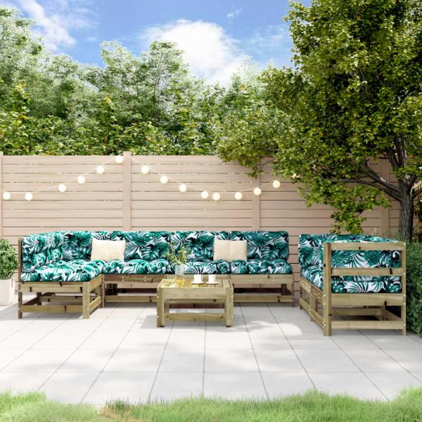 ARDEBO.de - 8-tlg. Garten-Lounge-Set Kiefernholz Imprägniert