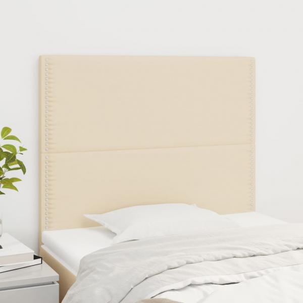ARDEBO.de - Kopfteile 2 Stk. Creme 80x5x78/88 cm Stoff