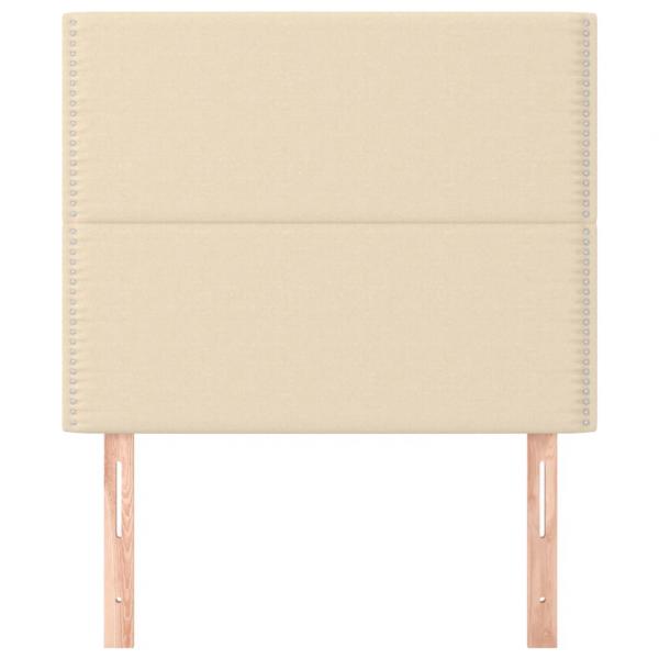 Kopfteile 2 Stk. Creme 80x5x78/88 cm Stoff