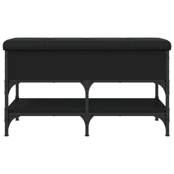 Schuhbank Schwarz 82x42x45 cm Holzwerkstoff