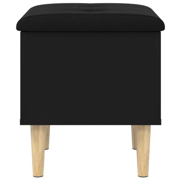Sitzbank mit Stauraum Schwarz 42x42x46 cm Holzwerkstoff