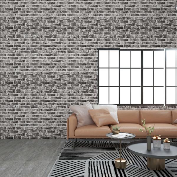 ARDEBO.de - 3D-Wandpaneele 11 Stk. Dunkelgrau Backstein-Optik EPS