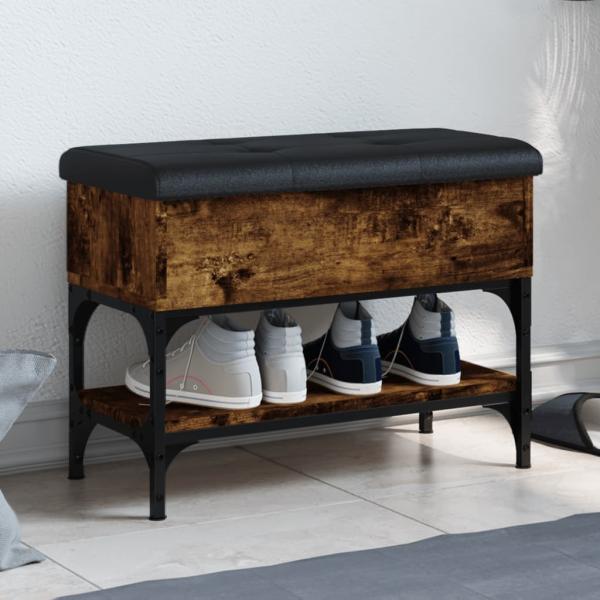 ARDEBO.de - Schuhbank Räuchereiche 62x32x45 cm Holzwerkstoff