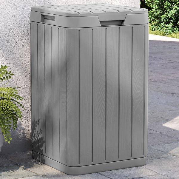 ARDEBO.de - Outdoor-Mülltonne Grau 38x38x65 cm PP