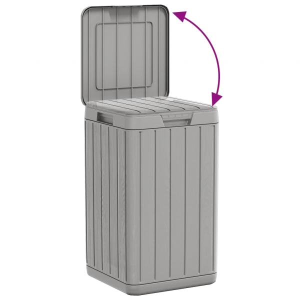 Outdoor-Mülltonne Grau 38x38x65 cm PP