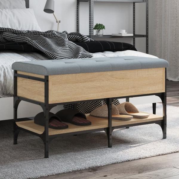 ARDEBO.de - Schuhbank Sonoma-Eiche 82x42x45 cm Holzwerkstoff