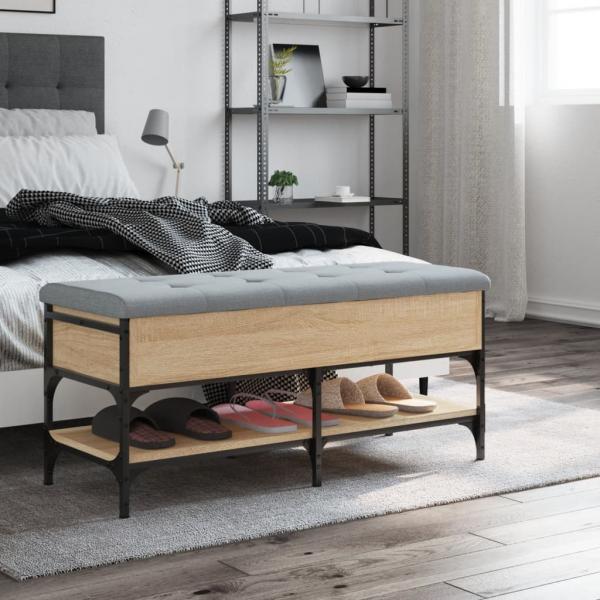 Schuhbank Sonoma-Eiche 102x42x45 cm Holzwerkstoff
