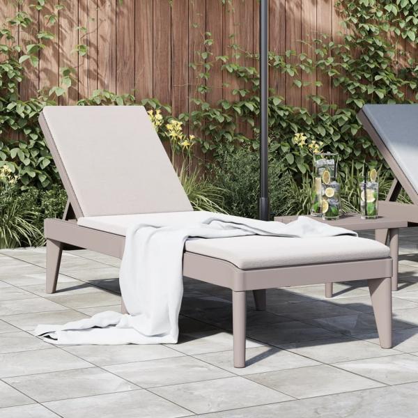 ARDEBO.de - Sonnenliege Cappuccino-Braun 186x60x29 cm PP