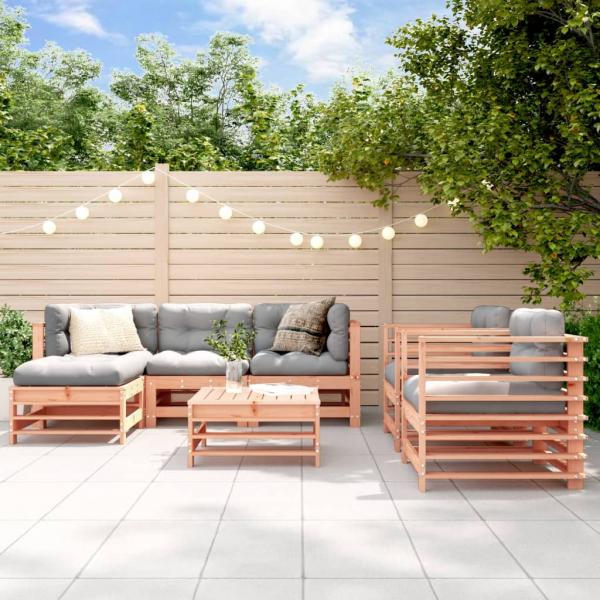 ARDEBO.de - 7-tlg. Garten-Lounge-Set Massivholz Douglasie