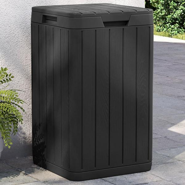 ARDEBO.de - Outdoor-Mülltonne Anthrazit 38x38x65 cm PP