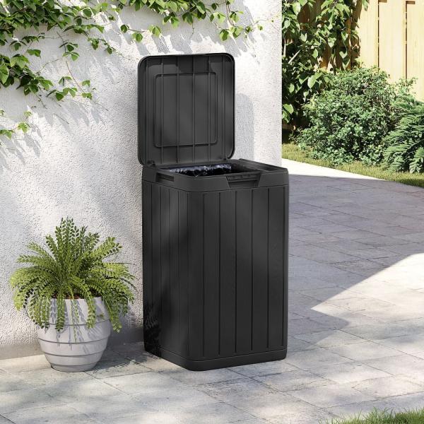 Outdoor-Mülltonne Anthrazit 38x38x65 cm PP