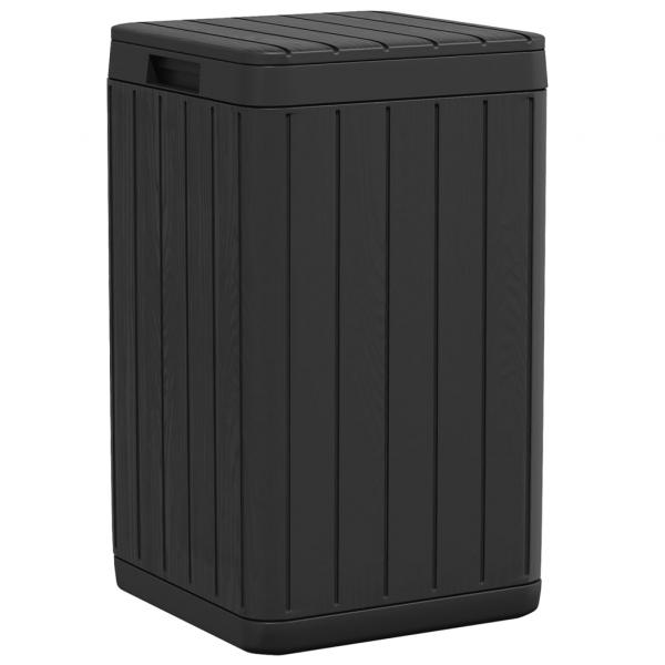 Outdoor-Mülltonne Anthrazit 38x38x65 cm PP