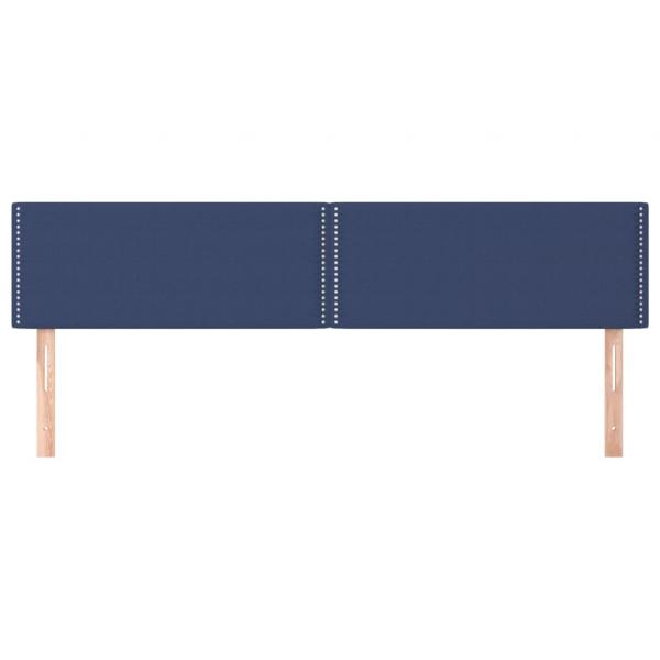 Kopfteile 2 Stk. Blau 80x5x78/88 cm Stoff