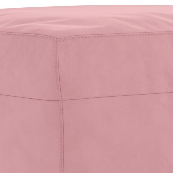 4-tlg. Sofagarnitur mit Kissen Rosa Samt