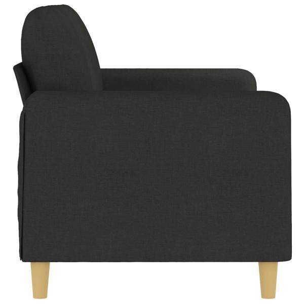 2-Sitzer-Sofa Schwarz 140 cm Stoff