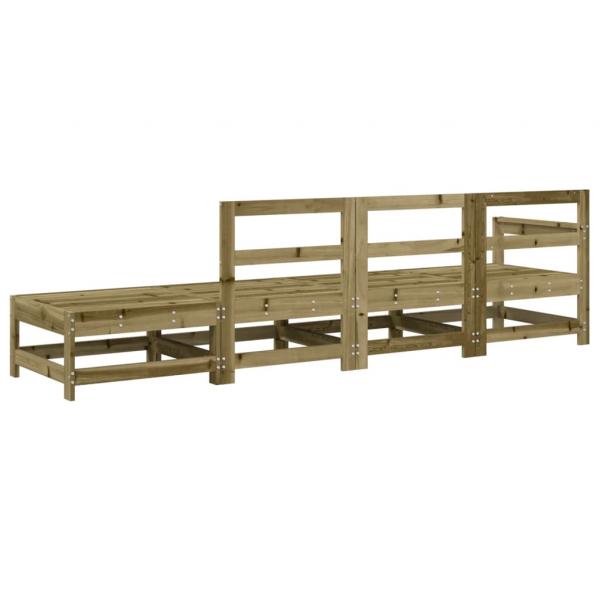 4-tlg. Garten-Lounge-Set Kiefernholz Imprägniert
