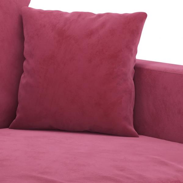 3-Sitzer-Sofa Weinrot 180 cm Samt