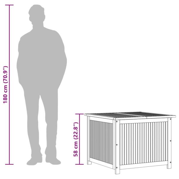 Gartenbox 75x75x58 cm Massivholz Akazie