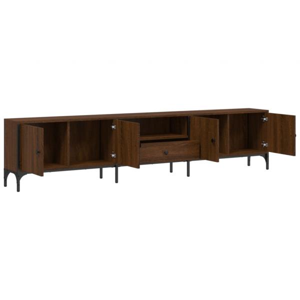 TV-Schrank mit Schublade Braun Eiche 200x25x44 cm Holzwerkstoff