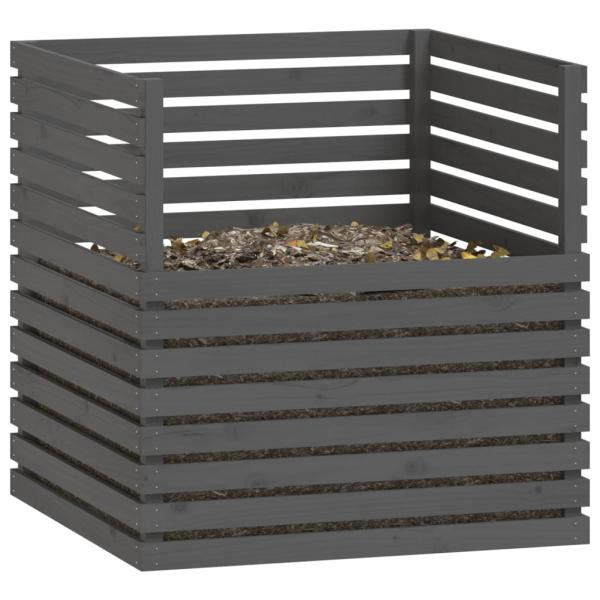Komposter Grau 100x100x102 cm Massivholz Kiefer