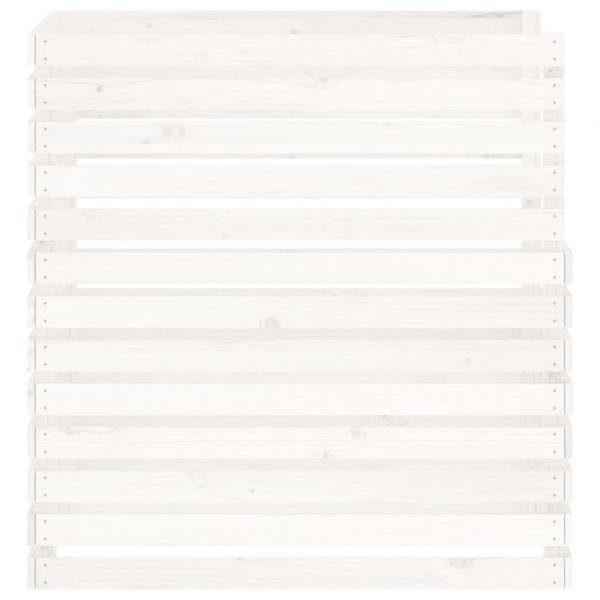 Komposter Weiß 100x100x102 cm Massivholz Kiefer