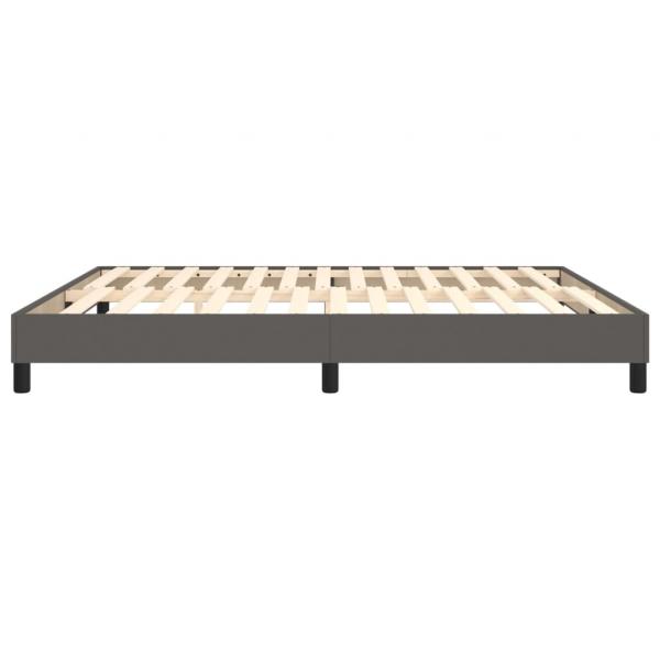Bettgestell Grau 180x200 cm Kunstleder